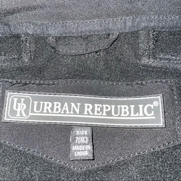 Urban Republic Soft Shell Jacket Boys size 7 XL  Zip Off Hood black kids @ - Picture 11 of 12